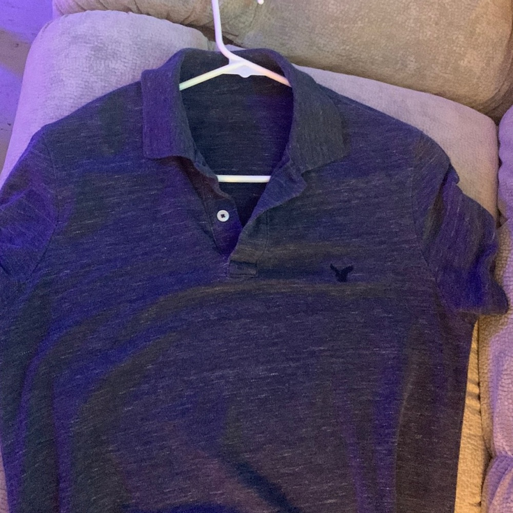 American eagle navy blue polo
